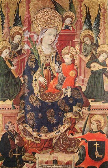 Madonna with Angels Playing Music and Donor